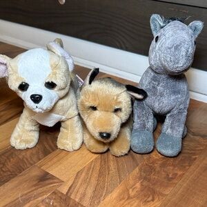 Ganz Webkinz plush animal lot/ bundle dog shepherd and horse